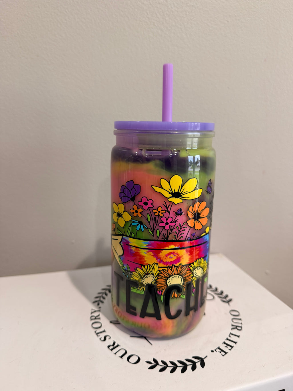 “Teacher Snow Globe Tumbler”